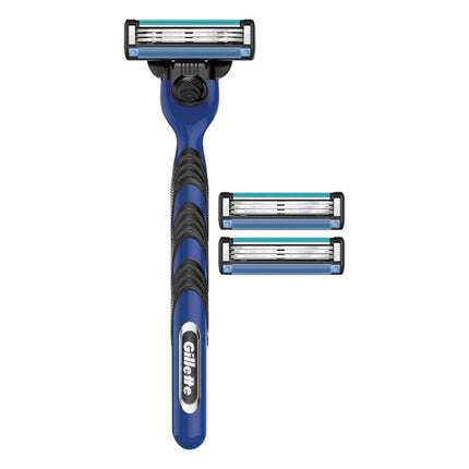 Gillette Mach3 Sport Maquinilla de Afeitar Hombre con Mango y 3 Recambios, Cuchillas de 3 Hojas, Afeitado Suave, Preciso y Cómodo