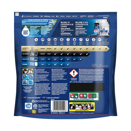 FINISH Powerball Quantum lavavajillas Limpieza y Brillo Potentes limón bolsa 46 pastillas