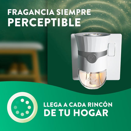 Air Wick Ambientador Eléctrico Inteligente Nenuco con Aceites Esenciales – Difusor + Recambio – 5 Niveles de Intensidad, Tecnología Anti-Fading y Botón Boost