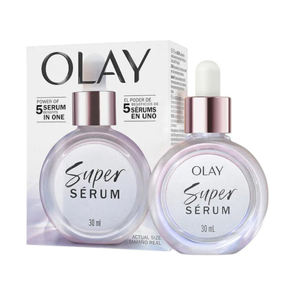 OLAY Super Sérum 5 Beneficios en Uno Sérum Hidratante Antiedad Con Vitamina C Y Niacinamida ofrece Líneas más Suaves Piel más Firme y Tono más Uniforme 30 ml