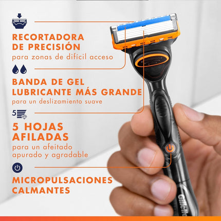 Gillette Fusion5 Power Maquinilla De Afeitar Para Hombre, 1 Maquinilla De Afeitar, 10 Recambios