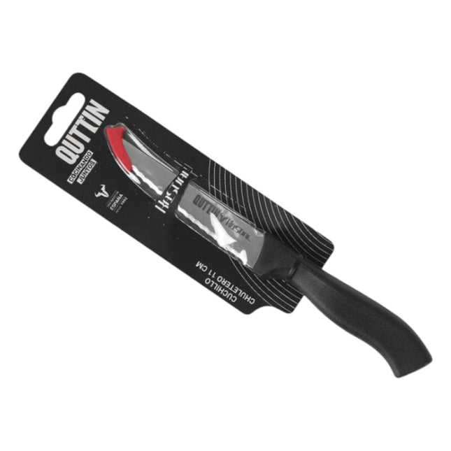 Quttin® multipurpose knife Steak knife kitchen knives black handle edge 11cm 