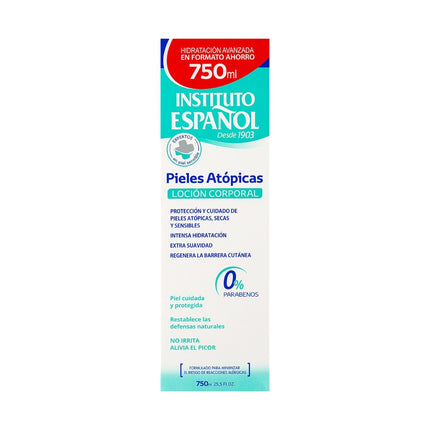 INSTITUTO ESPAÑOL Pieles Atópicas loción corporal 0% parabenos dosificador 750 ml