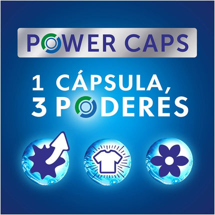 Wipp Express Power Caps – Detergente en Cápsulas para Lavadora, 43 Dosis, Limpieza Profunda y Eficaz en Agua Fría