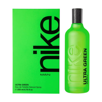 Nike Ultra Green Man Eau de Toilette 200 ml, Perfume para Hombre Amaderado y Oriental, con Bergamota, Manzana, Pomelo, Cedro, Almizcle, Pachulí y Vainilla