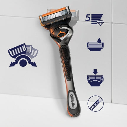 Gillette ProGlide Máquina de Afeitar para Hombre + 10 Recambios – Afeitado Suave y Preciso con 5 Hojas y Banda Lubricante Mejorada