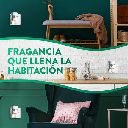 Air Wick Ambientador Eléctrico Inteligente Nenuco con Aceites Esenciales – Difusor + Recambio – 5 Niveles de Intensidad, Tecnología Anti-Fading y Botón Boost
