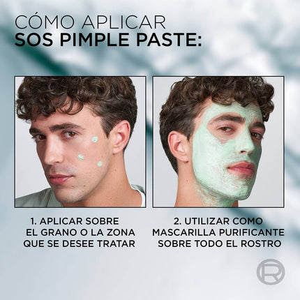 L’Oréal Men Expert Derma Control S.O.S Pimple Paste, Tratamiento Local para Imperfecciones con 5% Niacinamida y Ácido Glicólico, Cuidado Facial para Hombre