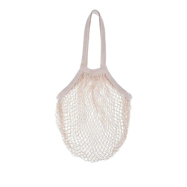 Bolsa red reutilizable 100% algodón, bolsa de almacenamiento de frutas, bolsa de compras con correa larga