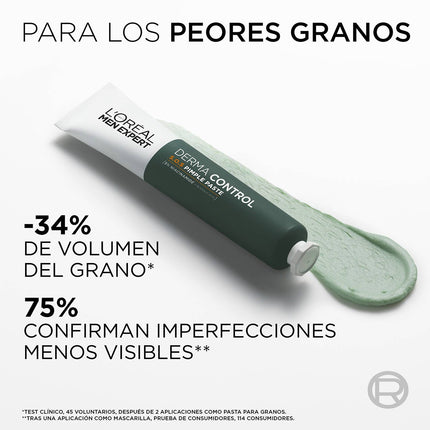 L’Oréal Men Expert Derma Control S.O.S Pimple Paste, Tratamiento Local para Imperfecciones con 5% Niacinamida y Ácido Glicólico, Cuidado Facial para Hombre