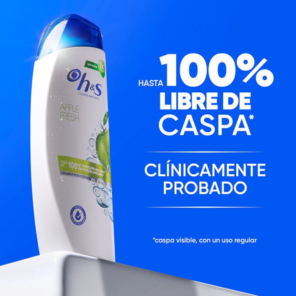 H&S Apple Fresh Champú anticaspa 0% parabenos fosfatos parafinas 250 ml
