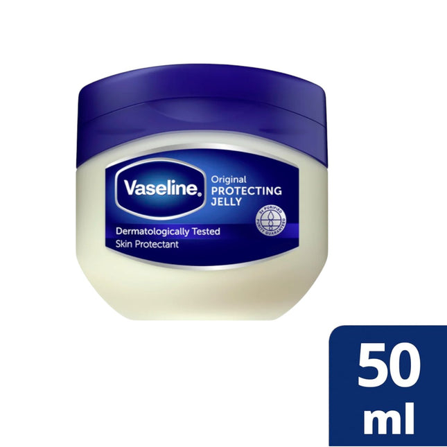 Vaseline Pack de 6 Tarros de Vaselina Protecting Jelly pura original 50 ml (300 ml en total)