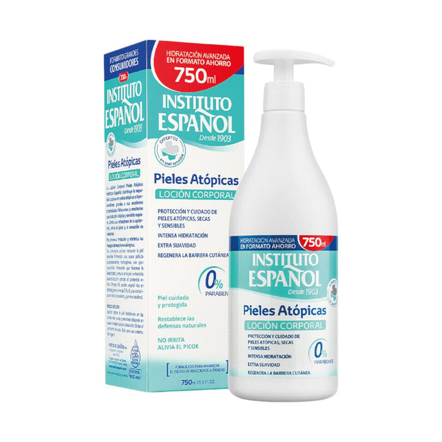 INSTITUTO ESPAÑOL Pieles Atópicas loción corporal 0% parabenos dosificador 750 ml