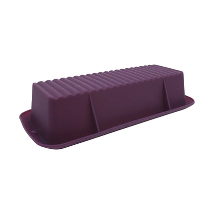 DISTRIBUX Molde Rectangular  de Silicona Morada para Bizcocho 30x10,5x6 cm