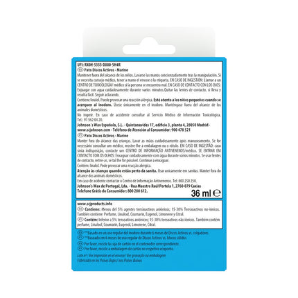 PATO desinfectante WC discos activos de gel frescor marino aparato + recambio 6 discos