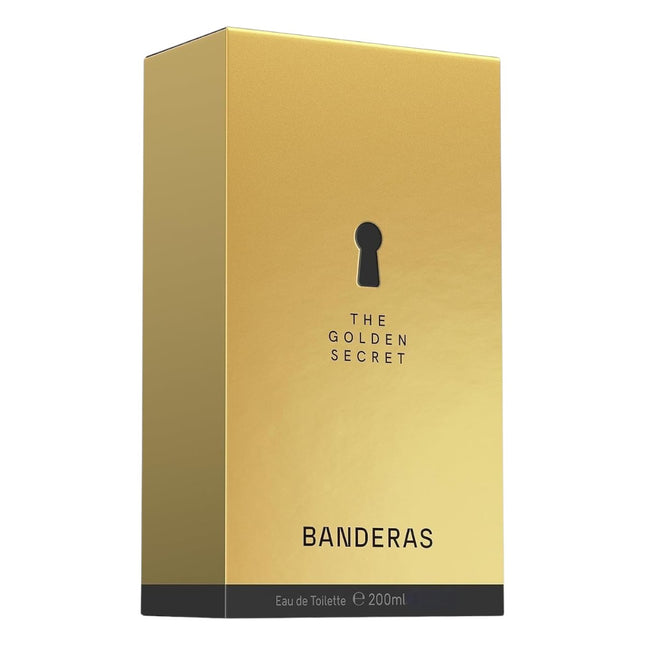 Banderas The Golden Secret Eau de Toilette Hombre 200 ml, Perfume Masculino con Vaporizador, Fragancia Elegante e Intensa