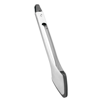 LifStyle Pinzas de Cocina de Acero Inoxidable y Silicona, Tenazas Multiusos para Barbacoa, Ensaladas, Repostería y Cocina, Color plateado y Negro