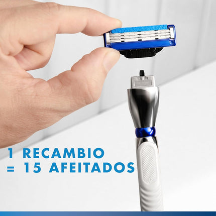 Gillette Mach3 Turbo Recambios de Afeitado Hombre, 16 Cabezales, Compatibles con Mangos Mach3, 3 Hojas, Banda de Gel Lubricante Mejorada