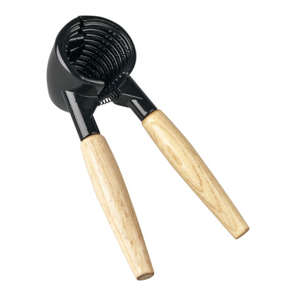 Cascanueces Manual con Mango de Madera, Rompenueces Metálico para Nueces, Avellanas y Frutos Secos, Abridor de Botellas de Cava y Champán, Utensilio de Cocina