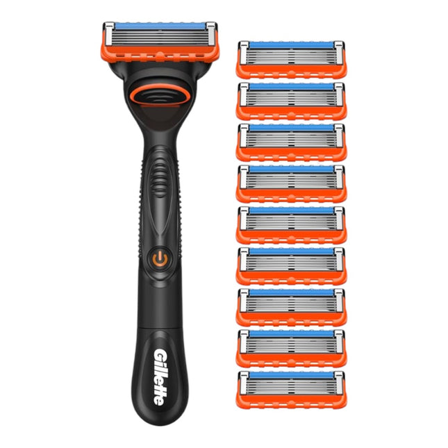 Gillette Fusion5 Power Maquinilla De Afeitar Para Hombre, 1 Maquinilla De Afeitar, 10 Recambios