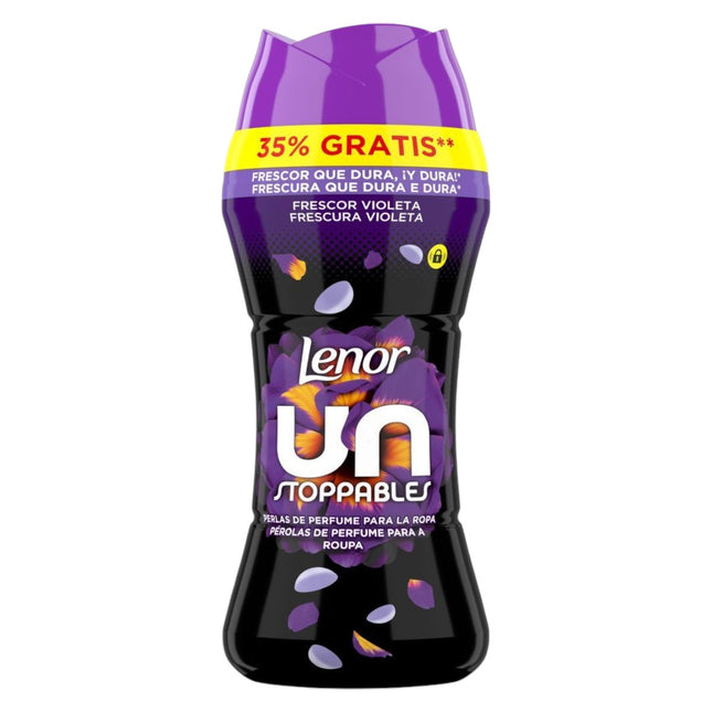 Lenor Unstoppables Perlas de Perfume para la Ropa Frescor Violeta – Intensificador de Fragancia, 35% Gratis, 270 g