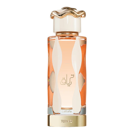 Lattafa Teriaq Eau de Parfum Mujer 100 ml, Perfume Oriental Dulce y Floral, Fragancia con Caramelo, Miel, Vainilla, Rosa y Cuero, Perfume Femenino Elegante y Duradero