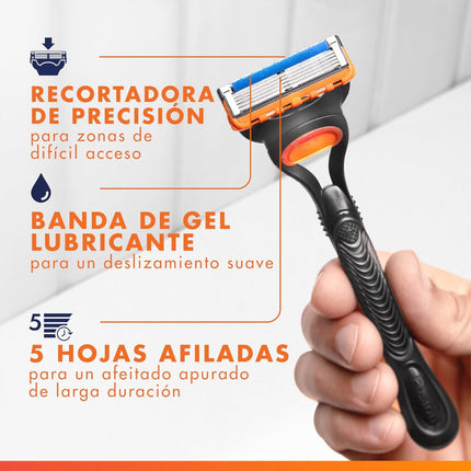 Gillette Fusion5 – 16 Recambios para Maquinillas de Afeitar para Hombre – Cuchillas Compatibles con Todos los Mangos Fusion5 - El envase puede variar