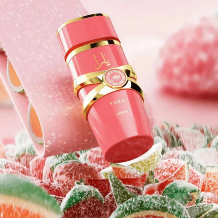 Lattafa Yara Candy Eau de Parfum para Mujer 100 ml – Perfume Árabe Dulce y Floral – Fragancia Femenina Gourmand de Larga Duración